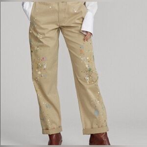 Polo Ralph Lauren Ankle Cropped Khaki Trouser Pant Sz14